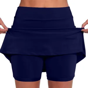 Athletic Shorts Lightweight High Waist Skinny Joggers Elastic Yoga Culottes for Women Print