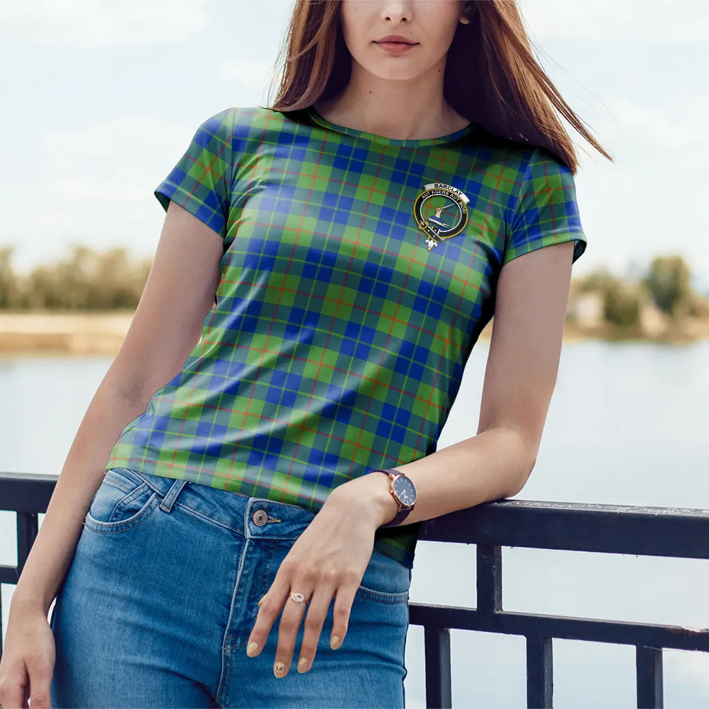 Barclay Hunting Ancient Tartan T-Shirt with Family Crest