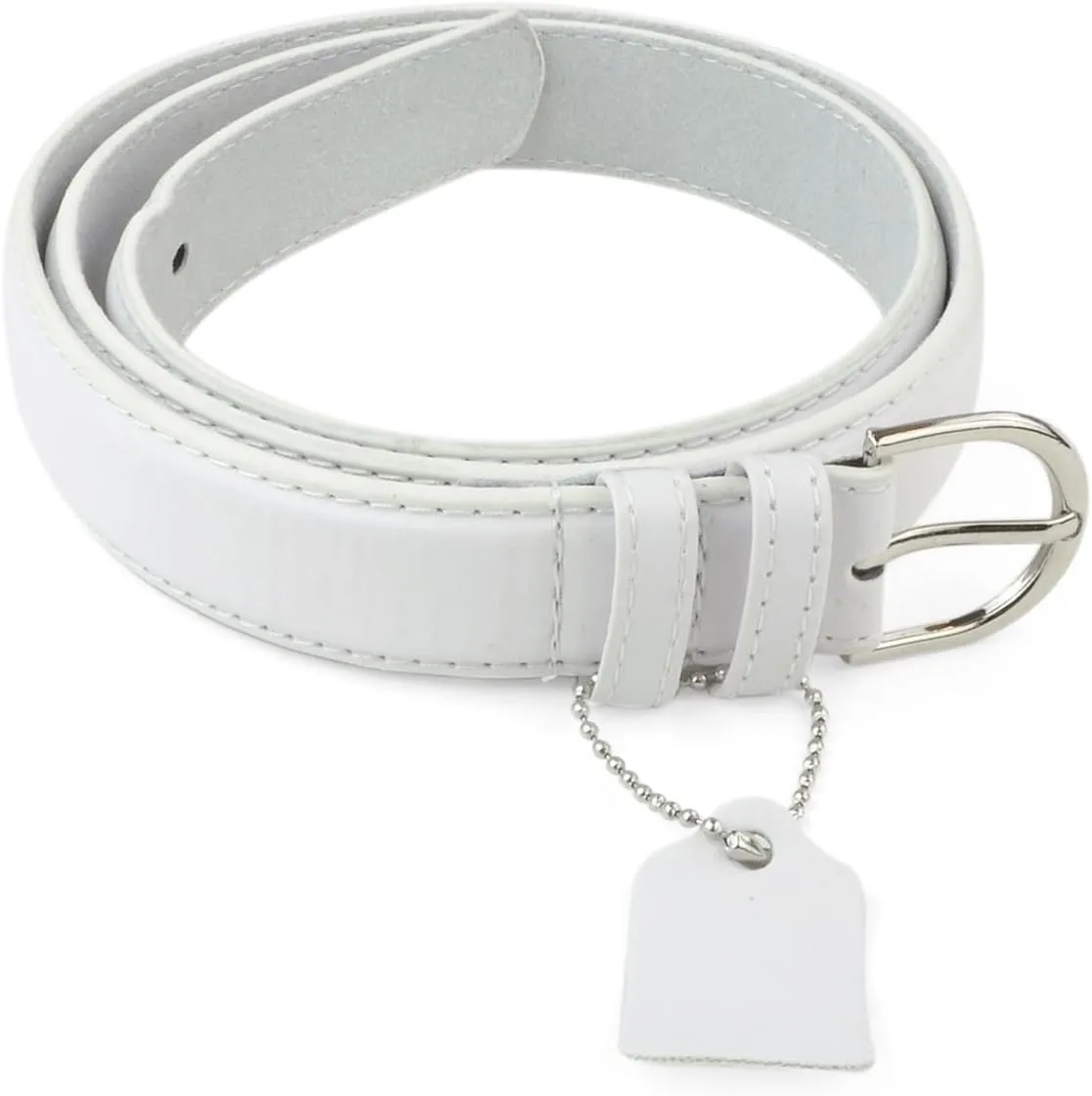 Belle Donne Small to Plus Size Belt Women, Bonded Leather, Silver Polished Buckle, Belts for Women, For Ladies Dress n Jeans