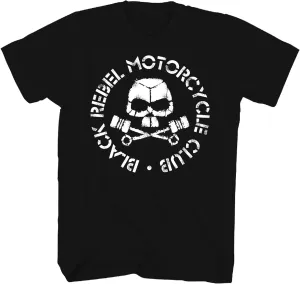 Black Rebel Motorcycle Club Logo T Shirt Adult Black Short Sleeve American Rock Band Music Graphic Tees