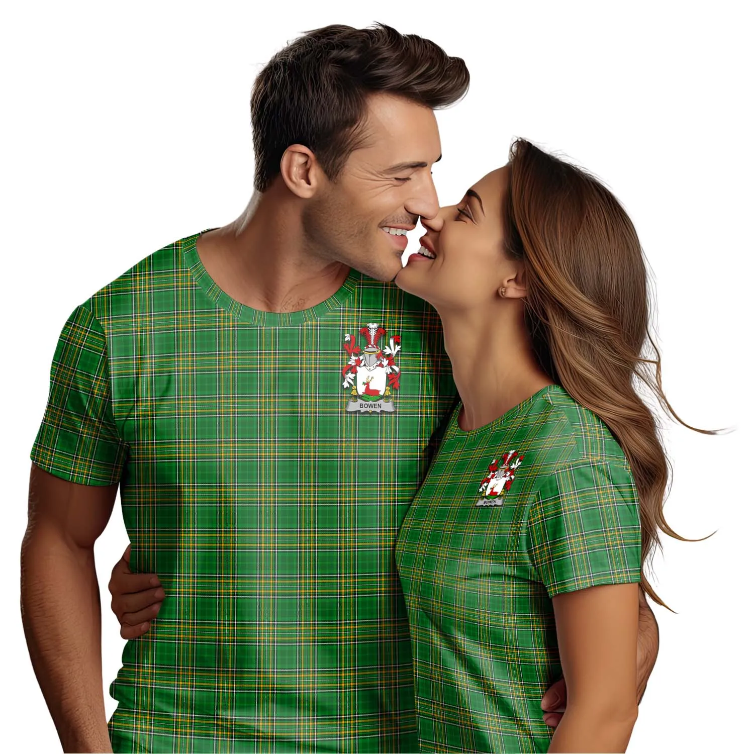 Bowen Irish Clan Tartan T-Shirt with Family Seal