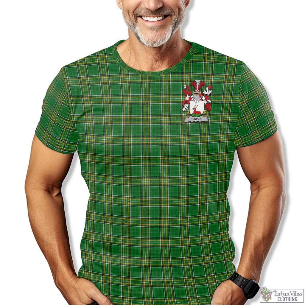 Bowen Irish Clan Tartan T-Shirt with Family Seal