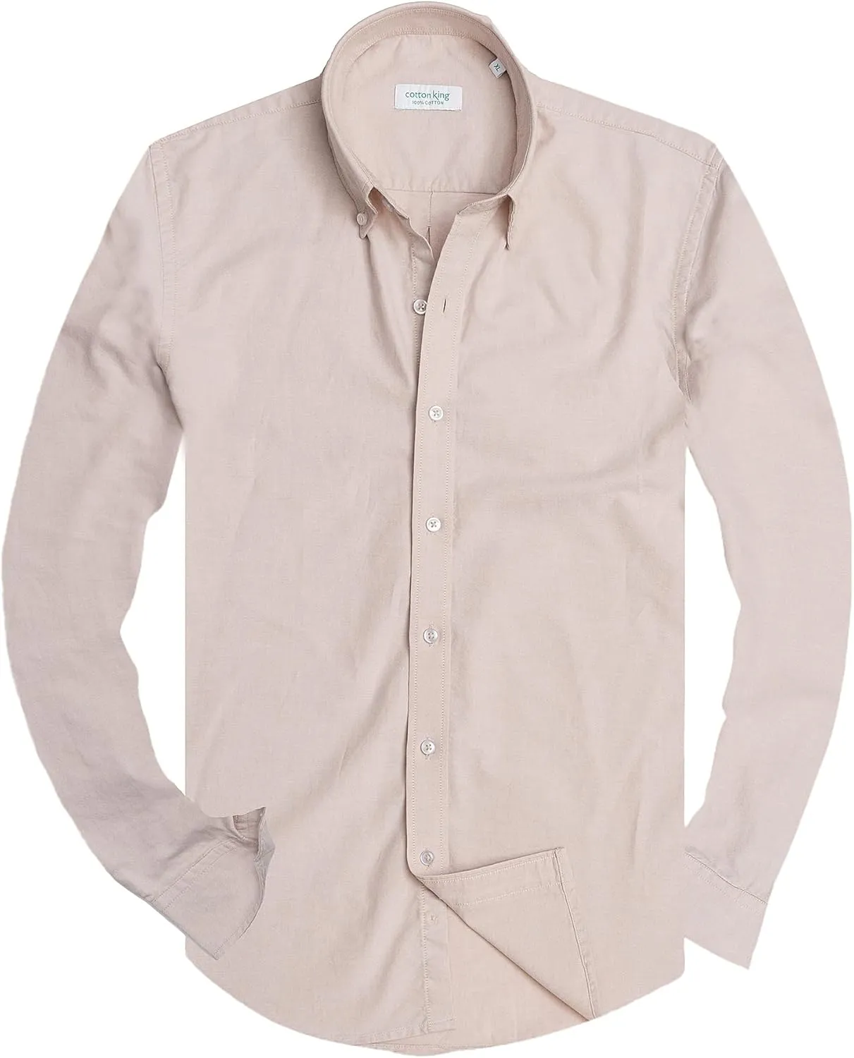 cotton king Mens Shirts | 100% Cotton Long Sleeve Shirts for Men | Button Down Shirt Men | Oxford Mens Dress Shirt