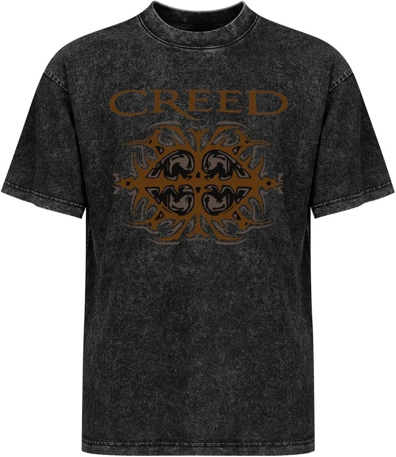 Durable Retro Oversized Cotton T-Shirts Cool Edgy Crew Neck Short Sleeve