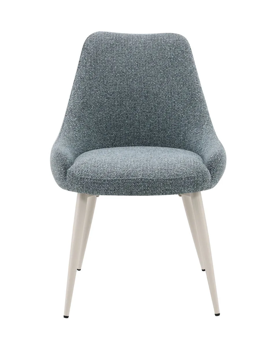 Laela - Boucle Bone Table Side Chair - Light Blue