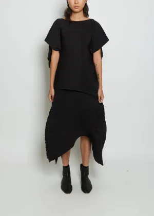Leaf Pleats Polyester Top