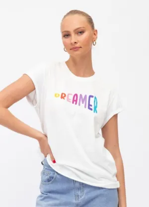 Paper Heart - Cap Sleeve Dreamer Tee - White