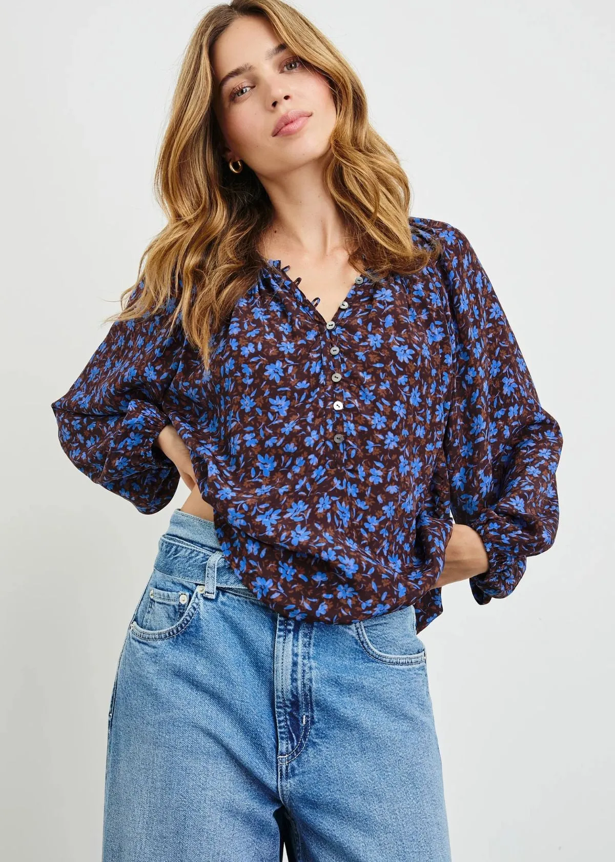 RAILS Indi Top - Russet Camellia