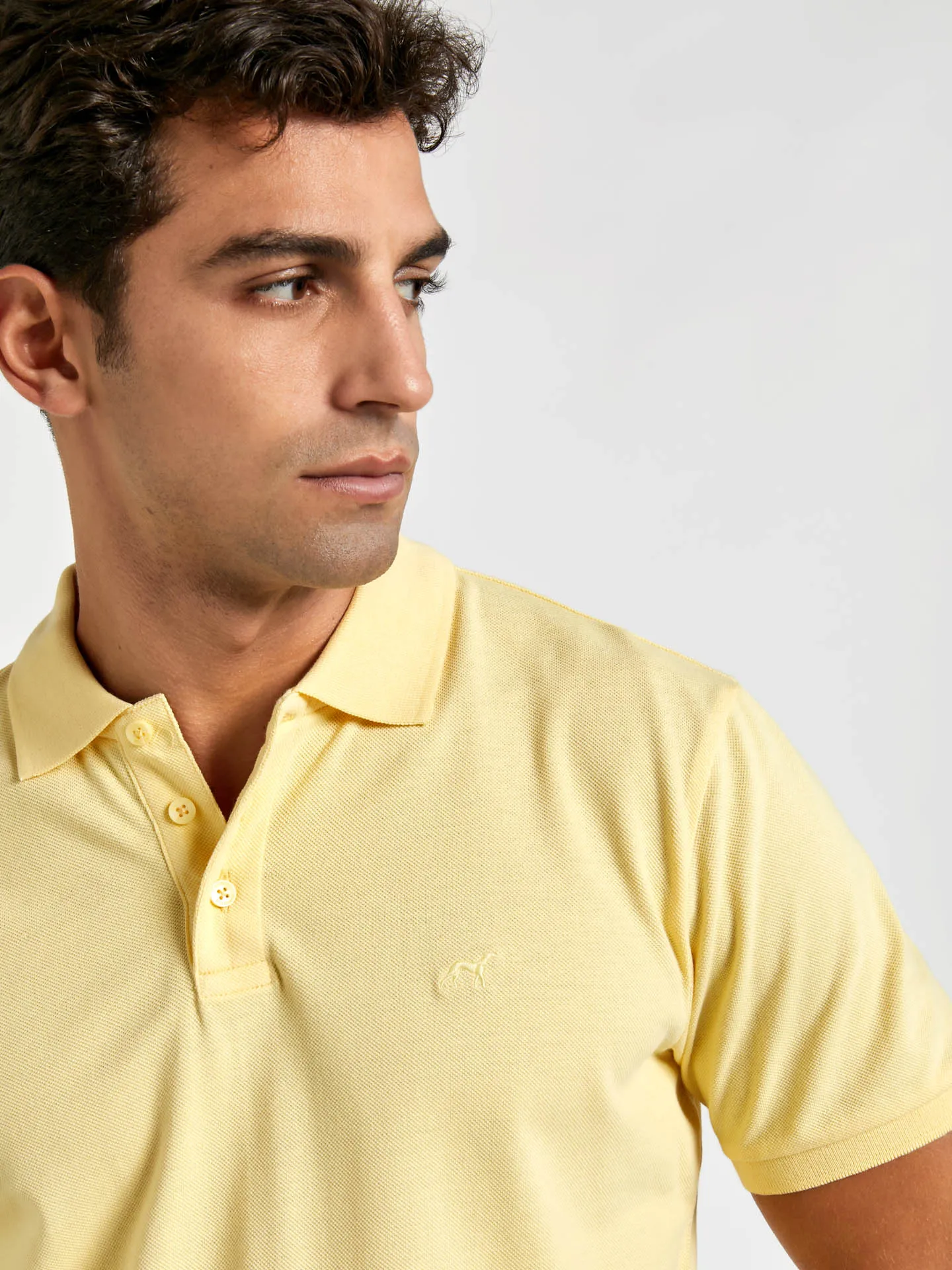 Regular fit basic piqué polo shirt