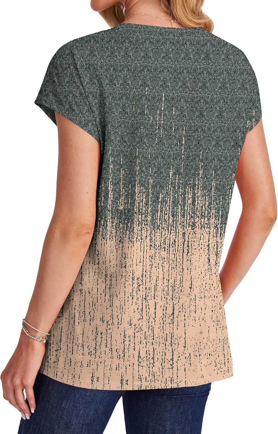 SAMPEEL Womens T Shirts V Neck Cap Short Sleeve Summer Tops Trendy 2025 Loose Casual Tshirts with Pocket