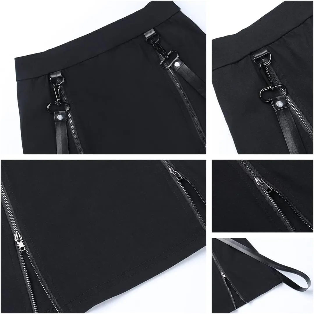 Women Gothic Mini Skirt Fairy Grunge Punk High Waisted A-Line Pleated Skirts Y2k E-Girl Long Maxi Skirt