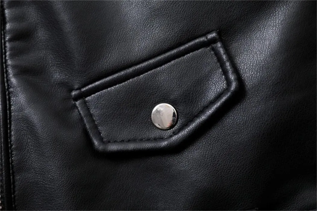 Women's Motorcycle PU Leather Loose Jacket Black Short Belted Motocycle Biker Jacket With Asymmetric Zipper