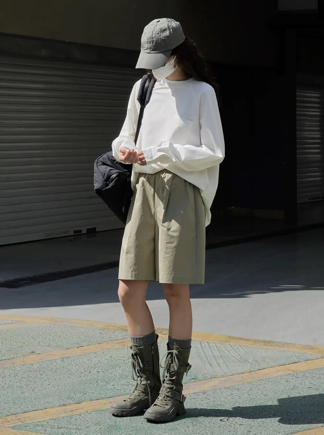 Women's Shorts Spring Cotton Elastic Waist Short Pants