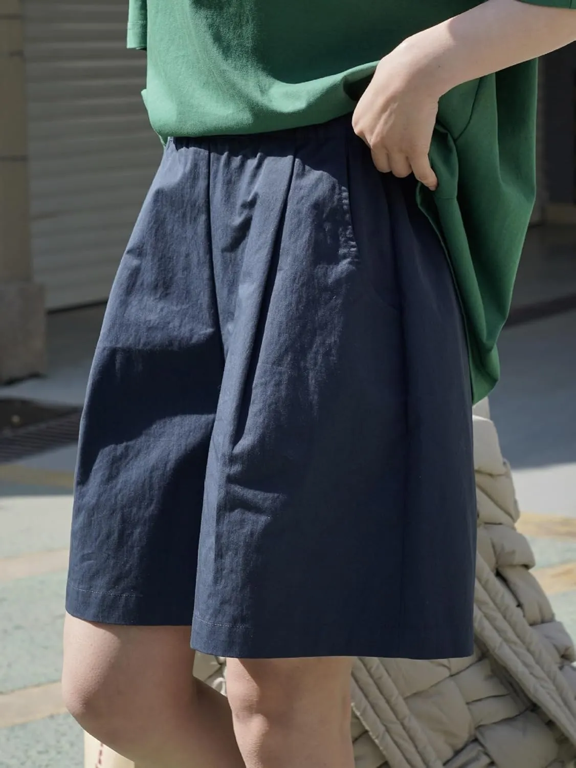 Women's Shorts Spring Cotton Elastic Waist Short Pants