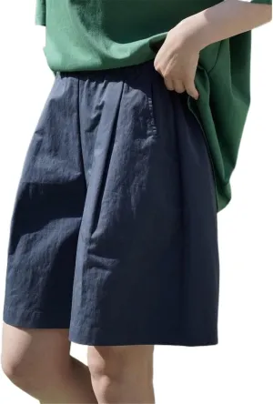 Women's Shorts Spring Cotton Elastic Waist Short Pants