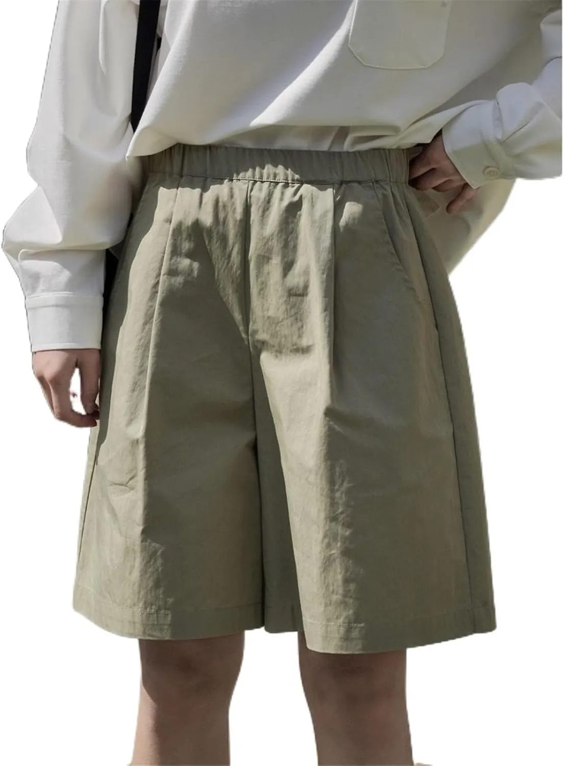 Women's Shorts Spring Cotton Elastic Waist Short Pants